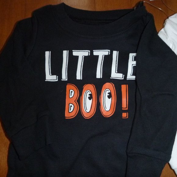 Baby Boys Carter's MY 1st HALLOWEEN 2 Bodysuits & Pants Size 3 mo Little boo NWT - Picture 2 of 4